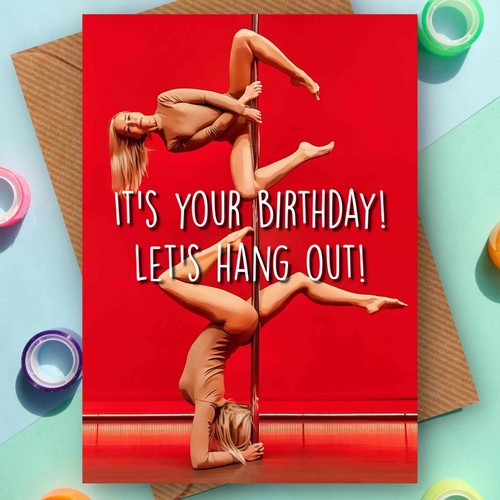 Pole fitness funny birthday - pole,