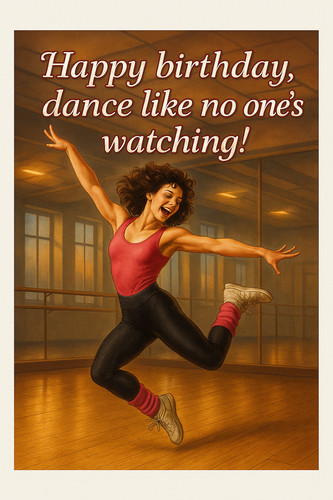 Dance birthday card - birthday,