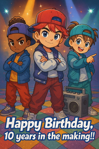 10th birthday card k - birthday, k-pop